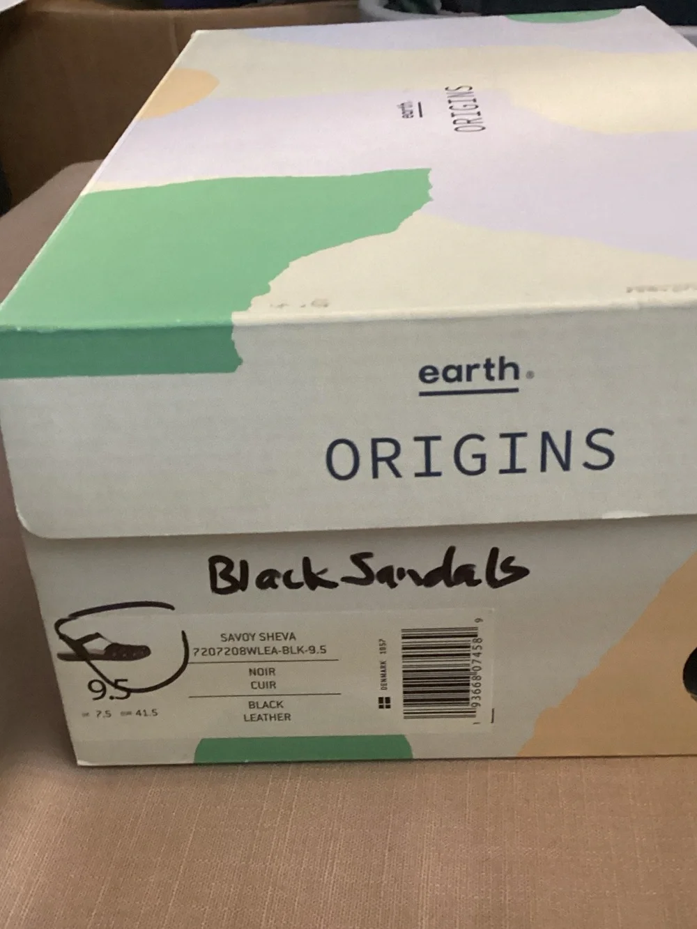 Earth Origins Black Women's Strappy Leather Sandals